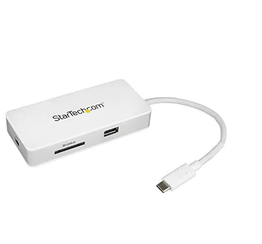 Startech.Com Adatattore Multiporta USB-C, Lettore Sd, Uhs-Ii, Power Delivery 100W, HDMI 4K...