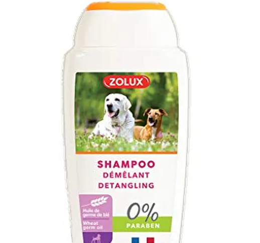 Zolux Shampoo démêlant per Tutti i Cani a Pelo Lungo – Senza parabeni – 250 ml per Cane
