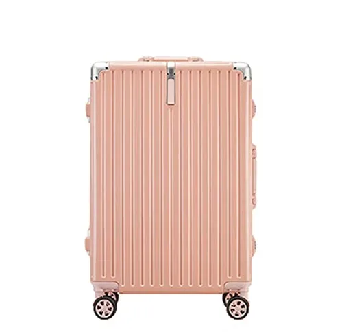 GFHTH Nuovo Telaio Stretto in Alluminio Color Caramella Valigia Trolley Universale per Stu...