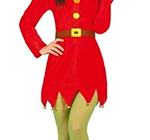 Fancy Me Natale Babbo Natale utensile Donna Sexy Costume da Elfo dell'Abito Outfinon UK 12...
