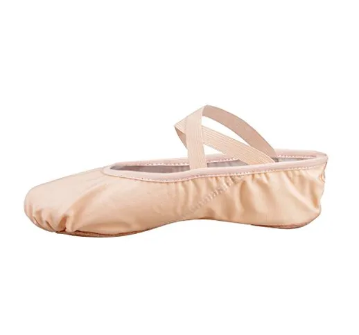 Bezioner-Shop Nero e Rosa Chiaro Balletto Scarpe di Tela Split Pantofole Sole di Danza (VI...