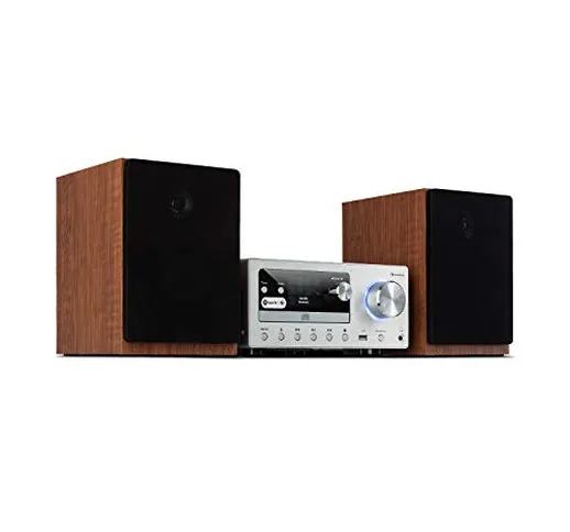 AUNA Connect System - Impianto Stereo CD, Internet Radio, DAB+, FM, Bluetooth, Lettore CD,...