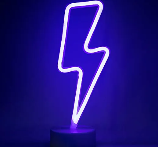 ZWOOS Insegne luminose per camera da letto - Insegna al neon LED alimentata a batteria o U...