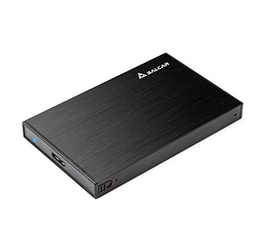 SALCAR Alluminio Case Esterno per Disco Rigido 2.5" SATA SSD HDD Hard Disk Drive Porta USB...