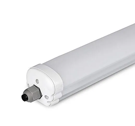 V-TAC SKU.6286 impermeabile LED 150 cm 48 W IP65 vt-1574, Plastica, e altro Materiaux, T5,...