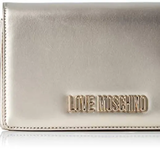 Love Moschino Borsa Metallic Pu, Tracolla Donna, (Oro), 14x6x22 cm (W x H x L)