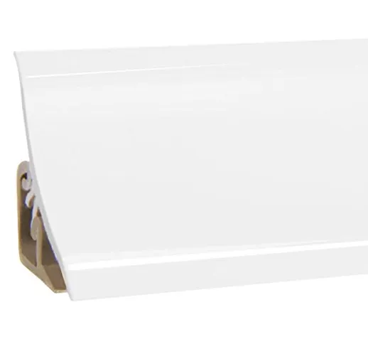 HOLZBRINK Alzatina Colore Bianco per Piano di Cucina, listella di Terminale in PVC, 23x23...