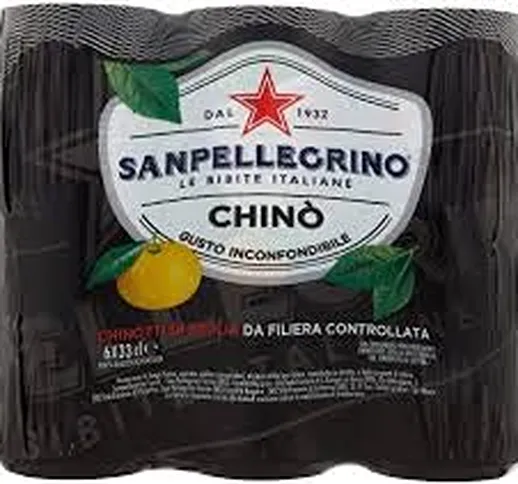 SANPELLEGRINO Bibite Gassate, CHINÒ 33cl x 6 (Lattina)