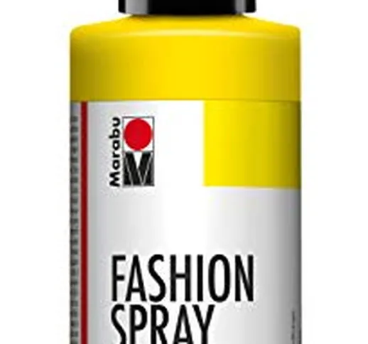 Marabu - Vernice per Stoffa con erogatore Spray, 100 ml, Colore Giallo (Sunshine Yellow)