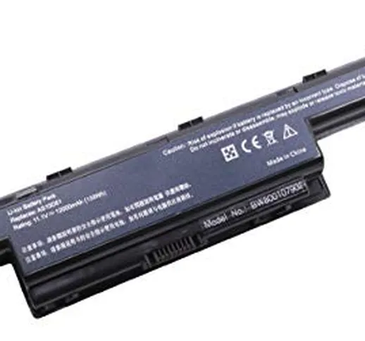 INTENSILO Li-Ioni Batteria 12000mAh (10.8V) per Laptop, Notebook Acer Travelmate 5744, 574...