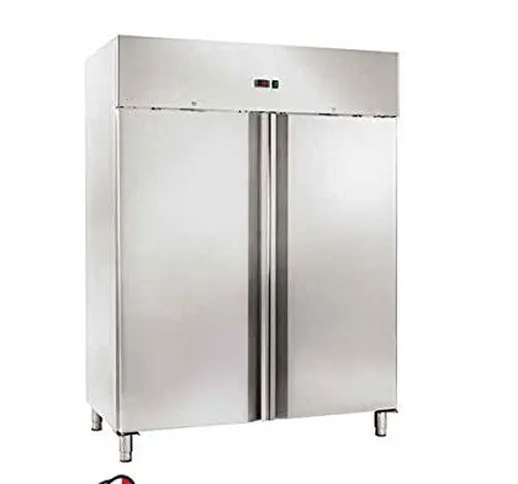 Armadio refrigerato congelatore ventilato GN2/1 acciaio inox -18/-22°C Doppia porta