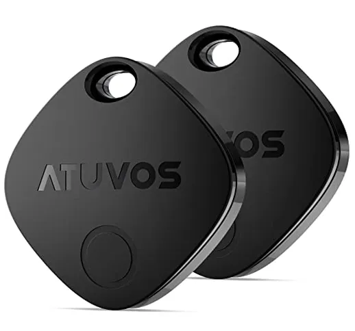 ATUVOS Smart Tracker Tag 2 pezzi Nero, Bluetooth Localizzatore Compatibile con Apple Dov'è...
