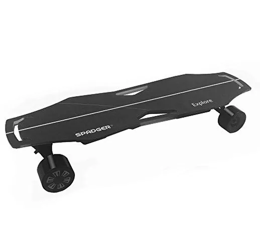 yorten Skateboard Elettrico a Doppio Motore da 300 W Longboard Elettrico 23MPH velocità Ma...