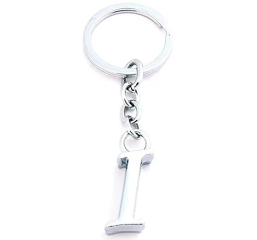 XCSSKG - Ciondolo portachiavi con lettera dell'alfabeto semplice, da borsa o per le chiavi...