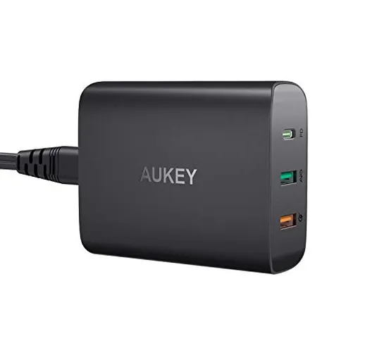 AUKEY USB C Caricabatteria da Muro 74.5W Caricatore USB con 46W Power Delivery 3.0 per Mac...