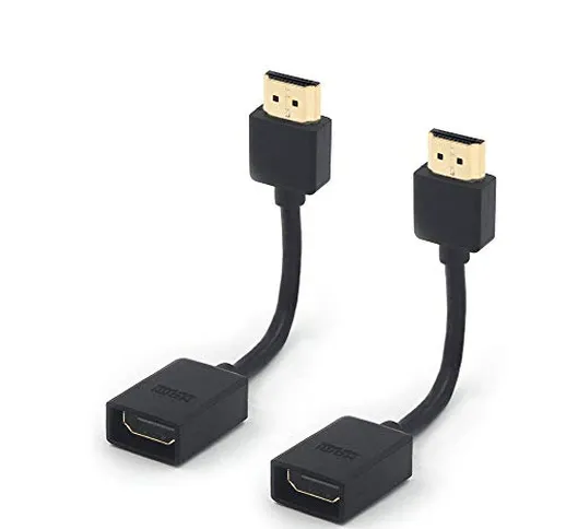 VCE Prolunga HDMI Cavo Corta Alta Velocità, Adattatore HDMI Maschio Femmina per TV Stick 4...