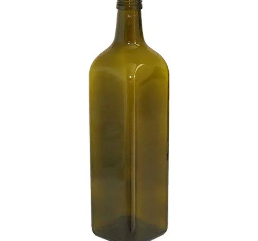 Vetreria Polsi Bottiglia in Vetro Scuro UVAG marasca Olio liquore capacita' 1lt. Offerta b...