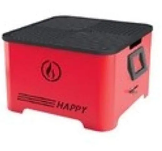 Barbeque Happy portatile a pellet Linea VZ L.35xP.35xH23 cm Rosso