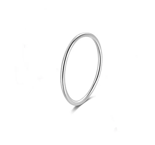 Candyfancy Anelli Fedine Donna Sottili Anello in Argento Sterling 925 Stacking Midi Ring T...