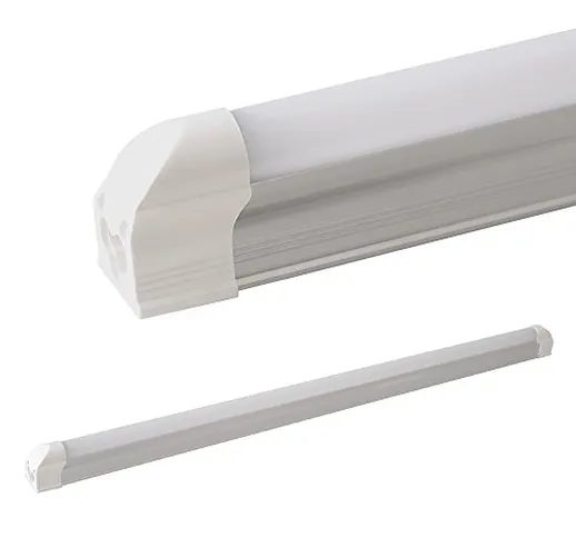 LEDVero T5 LED Tubo integrato opalino in bianco caldo 120cm - Plafoniera LED
