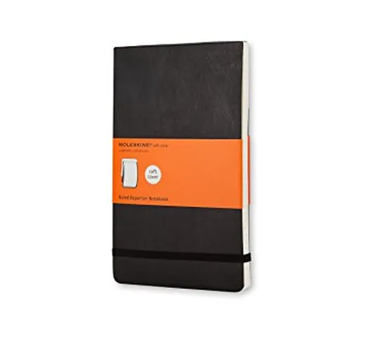 Moleskine Notebook Reporter Pagina a Righe, Taccuino Copertina Morbida, Colore Nero, Dimen...