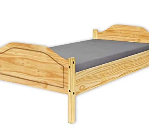 Inter Link - Letto per ragazzi singolo per gli ospiti, 90 x 200 cm, in vero legno di pino...