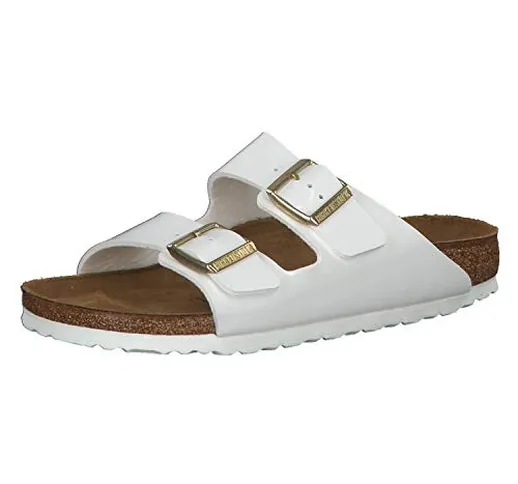 Birkenstock Arizona, Ciabatte Unisex-Adulto, Bianco (Vernis Blanc), 37 EU