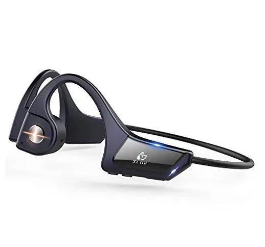 SLuB - Cuffie sportive senza fili, Bluetooth 5.0, stereo aperto, microfono ad alta definiz...