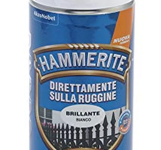 Hammerite Direttamente Sulla Ruggine Smalto, Brillante Bianco, 400 ml, Aerosol