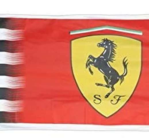 Cyn Flags Ferrari CHECKEROSSO Amazing Bandiera 2.5x5 ft 150 x 75 cm