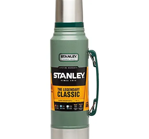 Stanley Classic Legendary Bottle 1L Hammertone Green - Borraccia Termica 1 Litro in Acciai...
