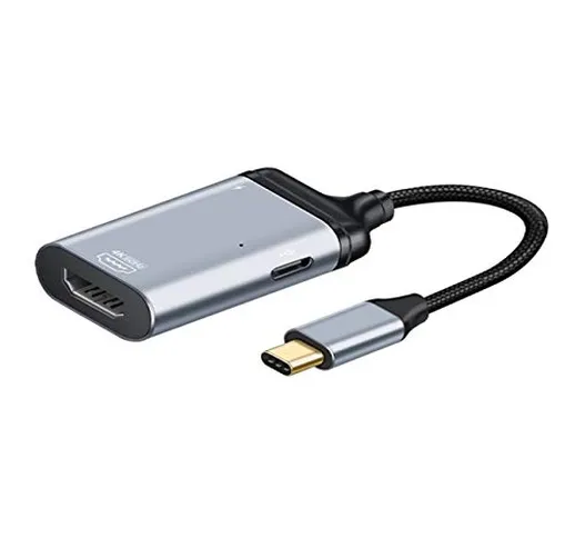 Cablecc - Adattatore convertitore USB-C tipo C a HDMI HDTV 4K 60hz 1080p con porta di alim...