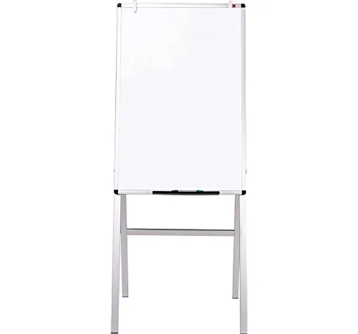 VIZ-PRO Lavagna Magnetica, Lavagna a fogli mobili, cornice in alluminio, 60 x 90 cm
