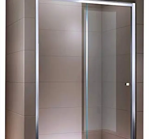 Porta doccia nicchia scorrevole - NANO EX505-195cm di altezza - larghezza selezionabile, L...