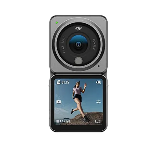 DJI Action 2 Dual-Screen Combo - Action Cam 4K con Doppio Touchscreen OLED, FOV di 155°, S...
