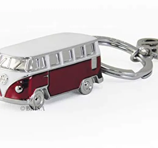 Brisa VW Collection - Volkswagen Hippie Bus T1 Camper Van Anello Portachiavi 3D Retro, Mod...