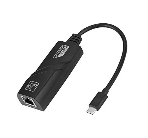 Yizhet Adattatore USB-C a Ethernet Adattatore di Rete da Tipo C Porta RJ45 a Gigabit Ether...