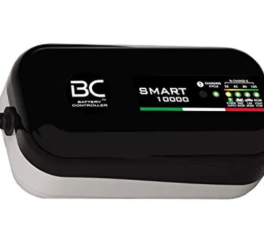 BC SMART 10000 - 12V 1A/10A - Caricabatteria con compensazione automatica della temperatur...