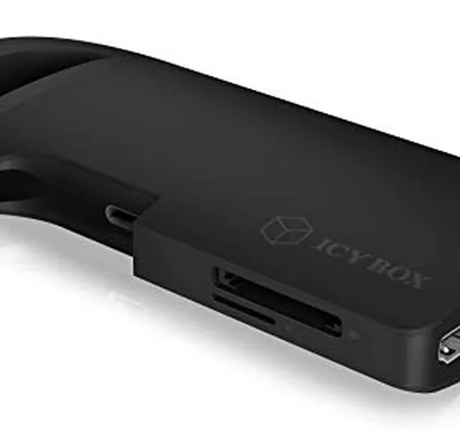 ICY BOX - Docking station USB 3.0 per laptop e MacBook, HDMI, lettore di schede, LAN, Powe...