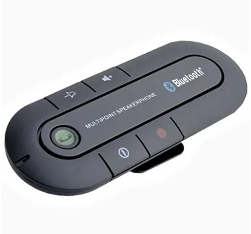 LEOFLA Kit Vivavoce Bluetooth Per Auto Con Speaker E Microfono Per Cellulare