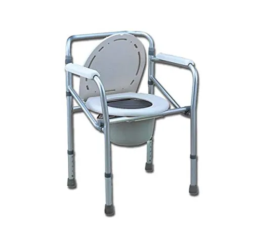 COMODA WC - sedia da comoda per WC o doccia, altezza regolabile 45-55cm