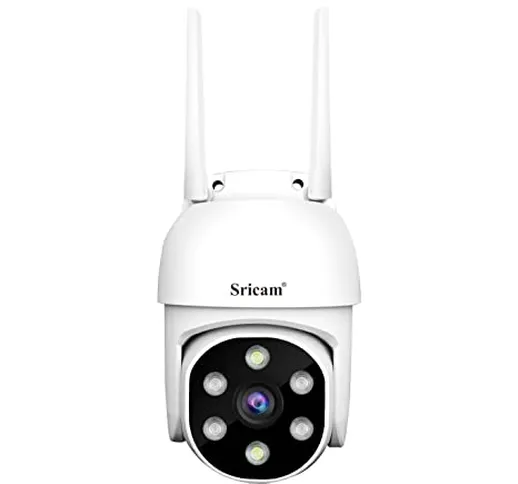 Sricam Mini 1080P 2.4G WiFi Home Surveillance PTZ IP Camera, Humanoid Detection and Motion...