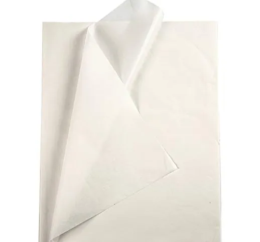 OSCrea Seidenpapier weiß - Seidenpapier zum Basteln und zur Dekoration. 50 x 70 cm, 20g/qm...