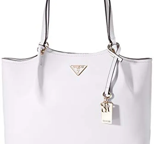 Guess Tangey Girlfriend Carryall Borsa a Tracolla da Donna, Bianco, Taglia Unica