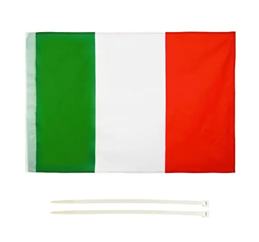 LEIVESTE - Bandiera Italia, Resistente alle Intemperie con Passante Per L'Asta Bandiera It...