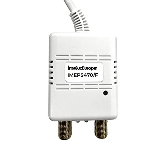 imesudeurope.online Alimentatore antenna tv 12v 470mA con connettori a f 1 ing 1 uscita pe...