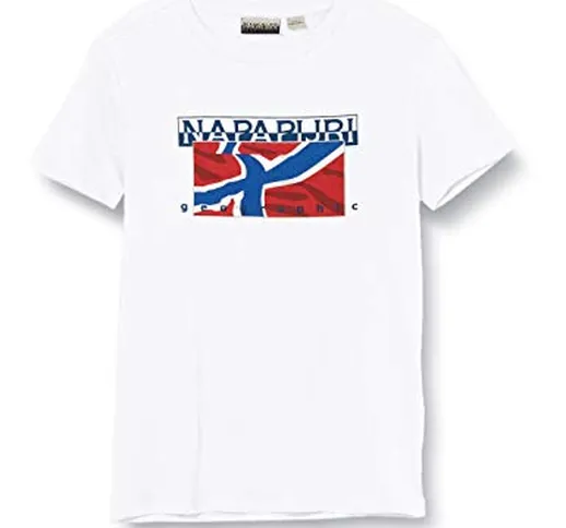 NAPAPIJRI K Sallyn T-Shirt, Bianco (Bright White 0021), 122 (Taglia Unica: 6) Bambino