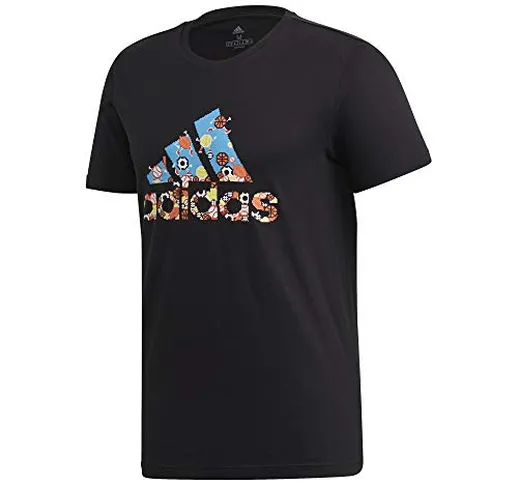 adidas 8-Bit Bos, T-Shirt Uomo, Black, S