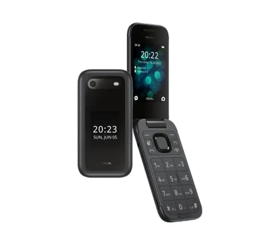 Nokia 2660 Flip - Telefono Cellulare 4G Dual Sim, Tasti Grandi, Tasto SOS, Fotocamera, Blu...