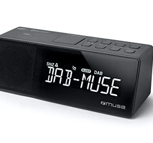 Muse M-172 DBT Radiosveglia con Bluetooth, USB e funzione di ricarica (Bluetooth, NFC, USB...